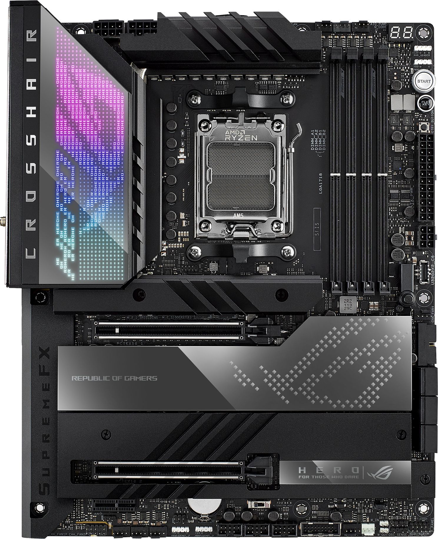 ASUS ROG CROSSHAIR X670E HERO AM5 ATX MB 4xDIMM DDR5 5xM.2 6xSATA